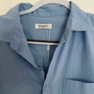 Light Blue Men's Casual Button Down Shirt